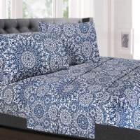 Sweet Home Collection | 4-Piece Oasis Printed Microfiber Sheet Set, Full Perspective: Main