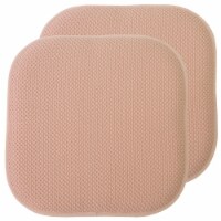 Sweet Home Collection | Honeycomb Memory Foam Non Slip 16 x 16 Chair Pad, Blush, 2 PK