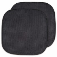 Sweet Home Collection | Honeycomb Memory Foam Non Slip 16 x 16 Chair Pad, Gray, 2 PK