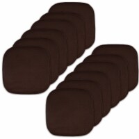 Sweet Home Collection | Honeycomb Memory Foam Non Slip 16 x 16 Chair Pad, Brown, 12 PK