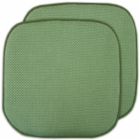Sweet Home Collection | Honeycomb Memory Foam Non Slip 16 x 16 Chair Pad, Green, 2 PK