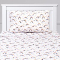 Sweet Home Collection | Rainbow Printed Sheet Set, Kids Fun and Comfortable, Twin