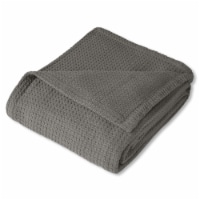 Sweet Home Collection | 100% Cotton Solid Blanket All Season Warmth, Full/Queen, Dark Gray