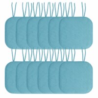 Sweet Home Collection | Honeycomb Memory Foam Non-Slip 16 x 16 Chair Pad with Ties, 12 PK