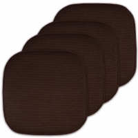 Sweet Home Collection | Honeycomb Memory Foam Non Slip 16 x 16 Chair Pad, Brown, 4 PK