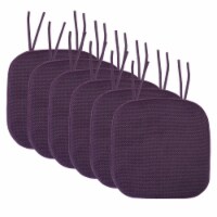 Sweet Home Collection | Honeycomb Memory Foam Non-Slip 16 x 16 Chair Pad with Ties, 6 PK
