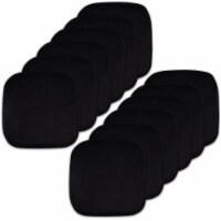 Sweet Home Collection | Honeycomb Memory Foam Non Slip 16 x 16 Chair Pad, Black, 12 PK