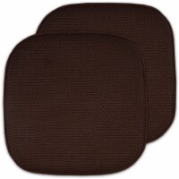 Sweet Home Collection | Honeycomb Memory Foam Non Slip 16 x 16 Chair Pad, Brown, 2 PK