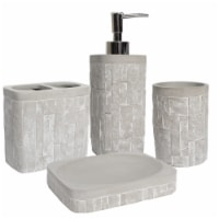 Sweet Home Collection | Avalon Bath Accessory Collection, 4 Piece Set
