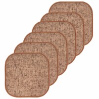 Sweet Home Collection | Broadway Memory Foam No Slip Back 16 x 16 Chair Pad Cushion, 6 PK