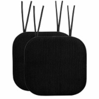 Sweet Home Collection | Honeycomb Memory Foam Non-Slip 16 x 16 Chair Pad with Ties, 2 PK