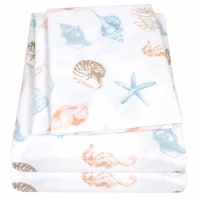 Sweet Home Collection | Seashells Printed Sheet Set, Kids Fun and Comfortable, Twin