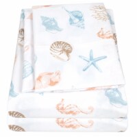 Sweet Home Collection | Seashells Printed Sheet Set, Kids Fun and Comfortable, Full Perspective: Main