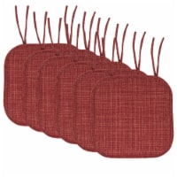 Sweet Home Collection | Aria Memory Foam Non-Slip Chair Cushion Pad with Ties, 6 PK