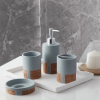 Sweet Home Collection | Moderno Bath Accessory Collection, 4 Piece Set