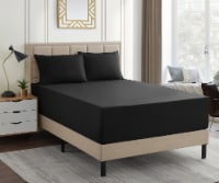 Sweet Home Collection | 4-Piece Luxury Bedding Set, EXTRA DEEP pocket King, Black