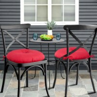 Sweet Home Collection | Bistro 15 X 15 Patio Chair Tufted Cushion With Ties, 2 PK