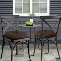 Sweet Home Collection | Bistro 15 X 15 Patio Chair Tufted Cushion With Ties, 4 PK