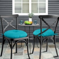 Sweet Home Collection | Bistro 15 X 15 Patio Chair Tufted Cushion With Ties, 4 PK