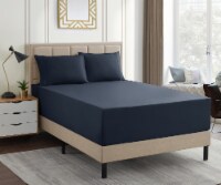 Sweet Home Collection | 3-Piece Luxury Bedding Set, EXTRA DEEP pocket Twin, Navy
