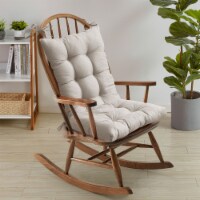 Sweet Home Collection | Rocking Chair Cushion 2 PC Non Slip Upper and Lower Cushions, Linen