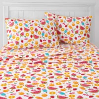 Sweet Home Collection | Fruity Fun Printed Sheet Set, Kids Fun and Comfortable, Full