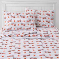 Sweet Home Collection | Fire Truck Printed Sheet Set, Kids Fun and Comfortable, Full