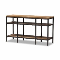 Baxton Studio Caribou Console Table in Oak Brown and Black