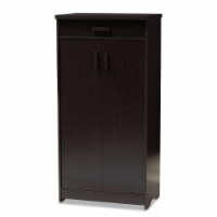 Baxton Studio MH17202-Wenge-Shoe Rack Bienna Modern & Contemporary Wenge Brown Finished Shoe