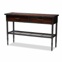 Baxton Studio Jana 2-Drawer Wood and Metal Sideboard Server in Walnut Brown