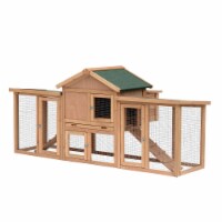 80  Wooden Chicken Coop Backyard Hen Cage House Poultry w/ Nesting Box Run