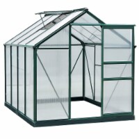 6' x 8' x 7 Greenhouse Aluminum Frame Walk-In Outdoor Plant Garden Polycarbonate