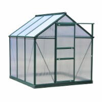 6' x 6' x 7 Greenhouse Aluminum Frame Walk-In Outdoor Plant Garden Polycarbonate