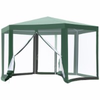 Hexagonal Patio Gazebo Outdoor Canopy Party Tent Activity Event w/ Mesh Net