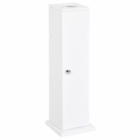 Tall Bathroom Storage Cabinet, Freestanding Linen Tower Slim Organizer,  White, 1 Unit - Gerbes Super Markets