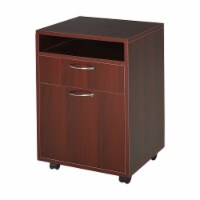 Mobile File Cabinet Organizer Home Office Filing Organizer w/ Castor, Brown