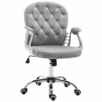 Vanity Office Chair Tufted Backrest Swivel Rolling with Height Adjustable