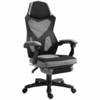 Office Chair Adjust Height Recliner with Retractable Footrest, Wheel, Mesh Back