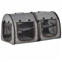 Large Portable Double Cat Pet Carrier Kennel Bag Oxford Travel Car Seat