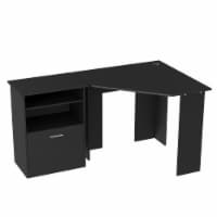 Computer Desk w Printer Cabinet L Shape Corner Table PC Laptop Desk Workstation 1 Unit Baker s