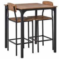 Three Piece Indoor Tabletop Collection w/Matching Seats Metal Legs for Stability