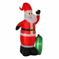 8' Christmas Inflatable Santa Claus w/Gift Bag, Yard Outdoor Holiday Decoration