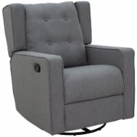 Manual Sofa Recliner Padded Seat Rocking Chair Lounger 360° Swivel w/Footrest