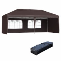10' x 20' Outdoor Gazebo Canopy Wedding Party Tent with 4 Removable Sidewalls