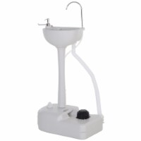 Portable Camping Sink w/ Towel Holder & Soap Dispenser Hand Wash w/ Wheels