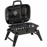 Portable Tabletop Charcoal Grill BBQ Camping Picnic Cooker Air Vent Outdoor