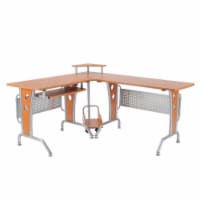 L-Shaped Corner Computer Office Desk  PC Table Workstation with  Keyboard Tray