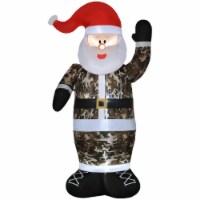 8ft Tall Camo Military Santa Claus Inflatable Christmas Lawn Outdoor LED