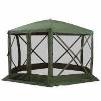Outsunny 11.5' x 11.5'  Hexagon Pop Up Gazebo Tent with Mesh Netting Patio