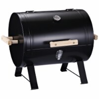 20  Outdoor Tabletop BBQ Charcoal Grill Metal Free-standing w/Wooden Handle